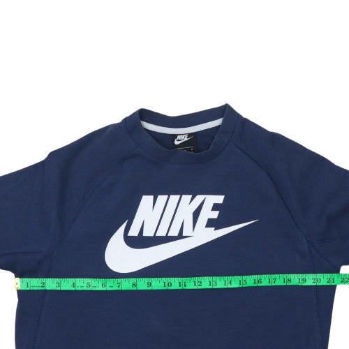 Nike Boys Blue XL Crew Neck Pullover Sweatshirt with Logo Print
