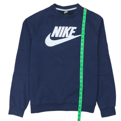 Nike Boys Blue XL Crew Neck Pullover Sweatshirt with Logo Print