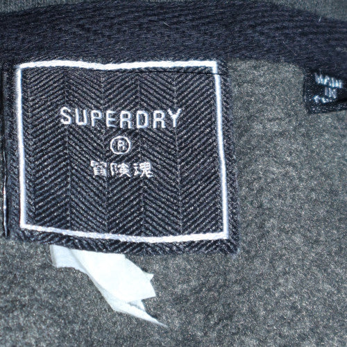 Womens UK Size M Superdry Black Pullover Hoodie