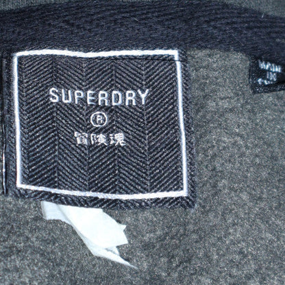 Womens UK Size M Superdry Black Pullover Hoodie