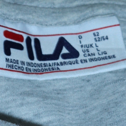 Mens UK Size L FILA Grey Pullover Hoodie