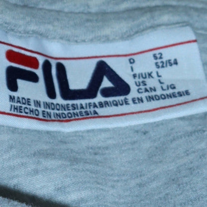Mens UK Size L FILA Grey Pullover Hoodie