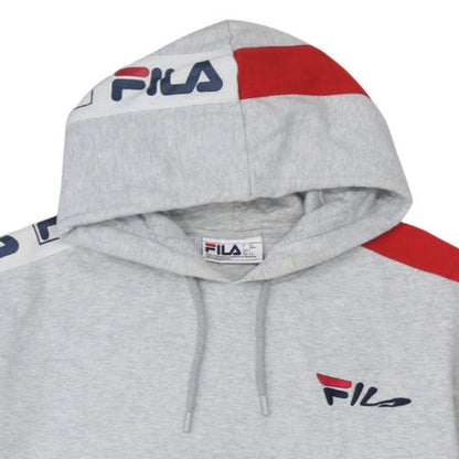 Mens UK Size L FILA Grey Pullover Hoodie