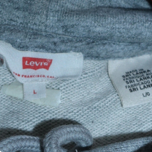 Mens UK Size L Levi's Grey Pullover Hoodie