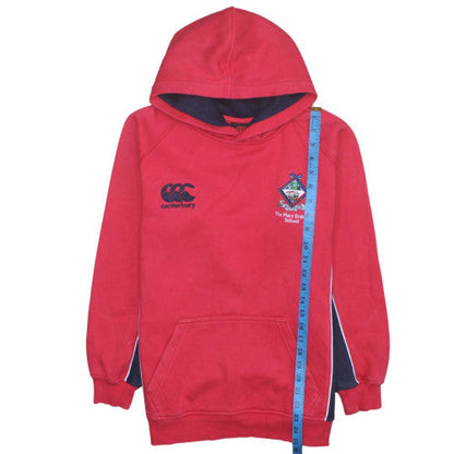 Canterbury Boys Red Pullover Hoodie 14 Years Rugby School Fleece