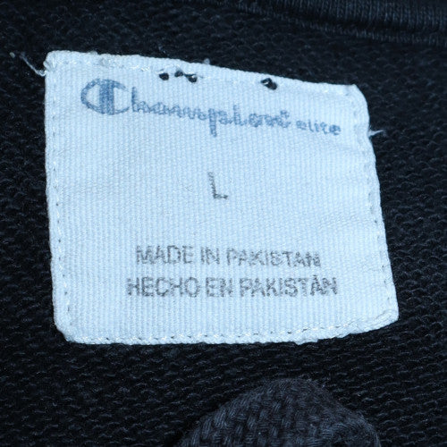 Mens UK Size L Champion Black Pullover Hoodie