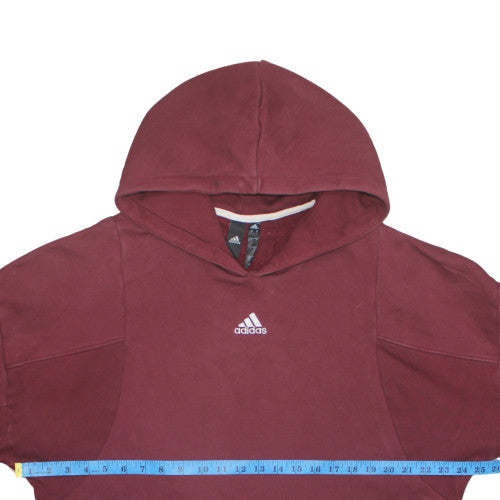 Mens UK Size L Adidas Red Pullover Hoodie