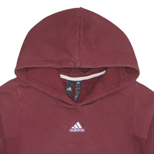 Mens UK Size L Adidas Red Pullover Hoodie