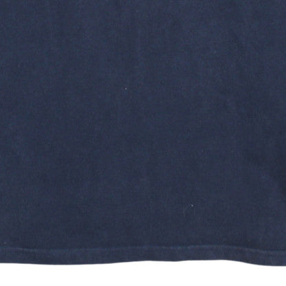 Disney Men Navy Long Sleeve Polo Space Mountain 100% Cotton L