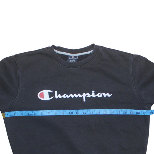 Mens UK Size M Champion Black Pullover Sweatshirt