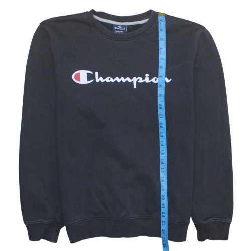 Mens UK Size M Champion Black Pullover Sweatshirt