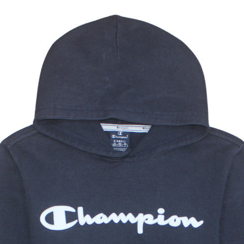 Mens UK Size XS Champion Black Pullover Hoodie