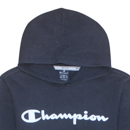 Mens UK Size XS Champion Black Pullover Hoodie