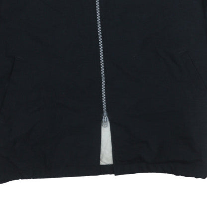 Champion Men's Black Hooded Football Jacket L Insulated Vintage