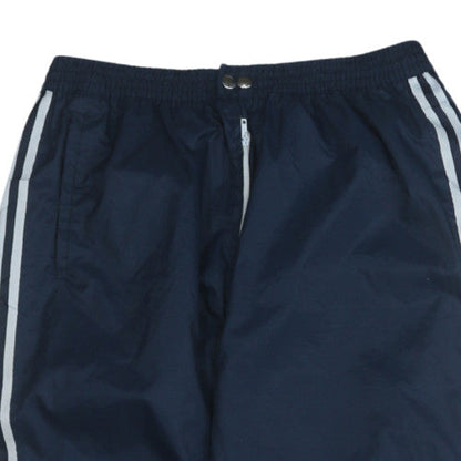 adidas Boys Blue Side Stripe Lightweight Track Trousers Size L