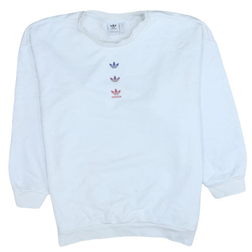 Womens UK Size XL Adidas White Pullover Sweatshirt
