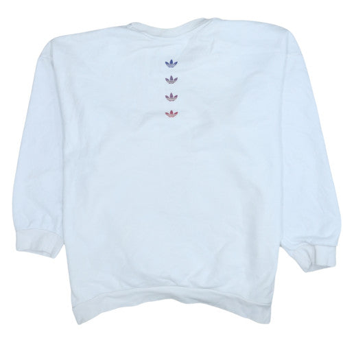 Womens UK Size XL Adidas White Pullover Sweatshirt