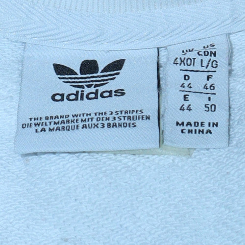 Womens UK Size XL Adidas White Pullover Sweatshirt
