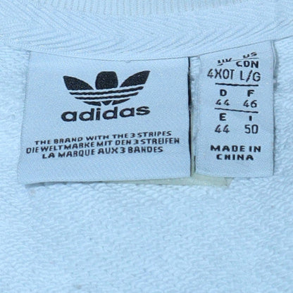 Womens UK Size XL Adidas White Pullover Sweatshirt