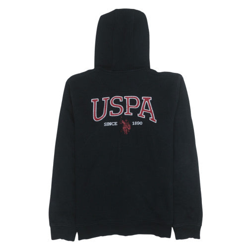 Mens UK Size M U.S. Polo Assn. Black Full Zip Hoodie