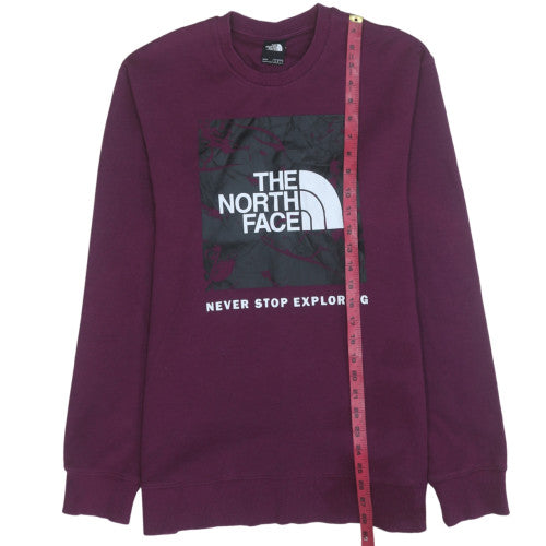 Mens UK Size M The North Face Purple Pullover Sweatshirt