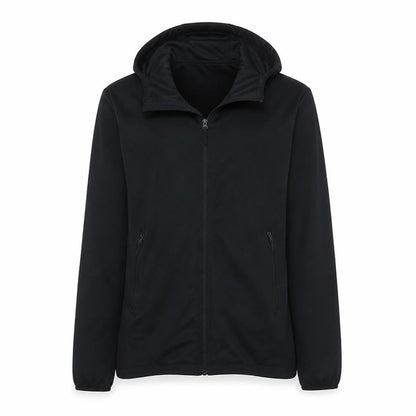 Front view of Adidas Women's Black Small Full Zip Hoodie – Classic Casual Sportswear