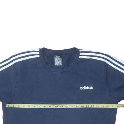 Mens UK Size L Adidas Blue Pullover Sweatshirt