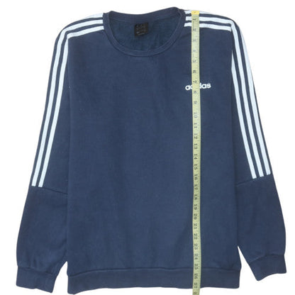 Mens UK Size L Adidas Blue Pullover Sweatshirt