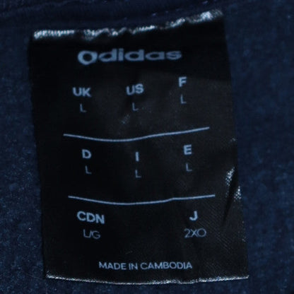 Mens UK Size L Adidas Blue Pullover Sweatshirt