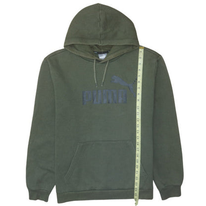 Mens UK Size L Puma Green Pullover Hoodie
