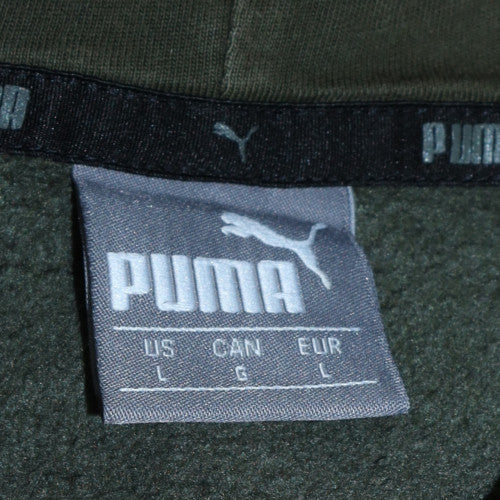 Mens UK Size L Puma Green Pullover Hoodie