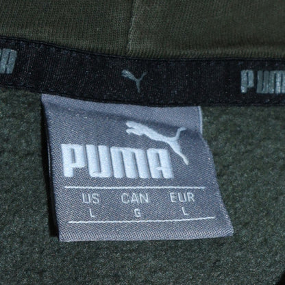 Mens UK Size L Puma Green Pullover Hoodie