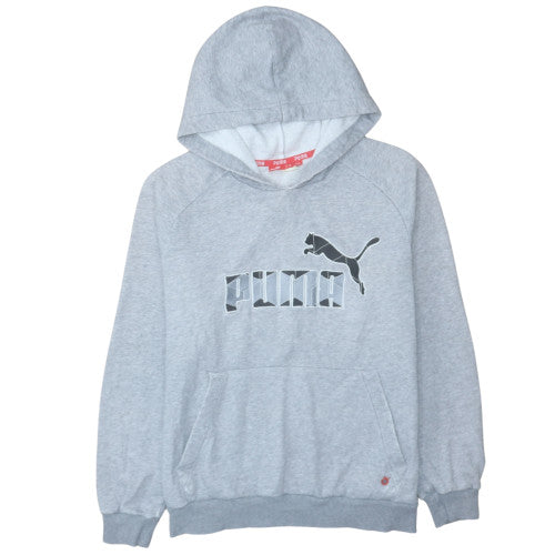 Mens UK Size S Puma Grey Pullover Hoodie