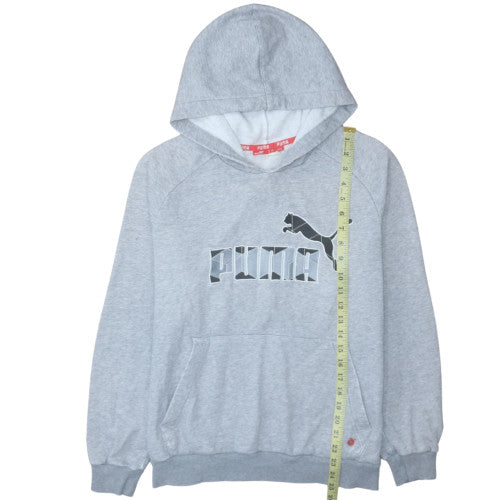 Mens UK Size S Puma Grey Pullover Hoodie