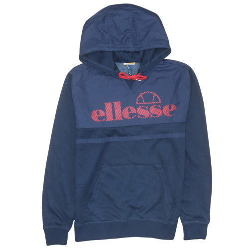 Mens UK Size L Ellesse Blue Pullover Hoodie