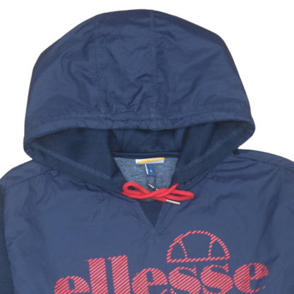 Mens UK Size L Ellesse Blue Pullover Hoodie