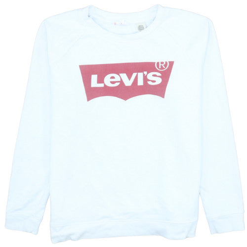 Womens UK Size S Levi's White Pullover Sweatshirt