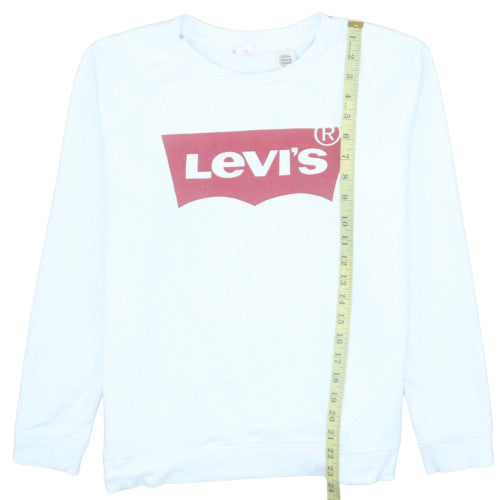 Womens UK Size S Levi's White Pullover Sweatshirt