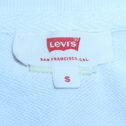Womens UK Size S Levi's White Pullover Sweatshirt