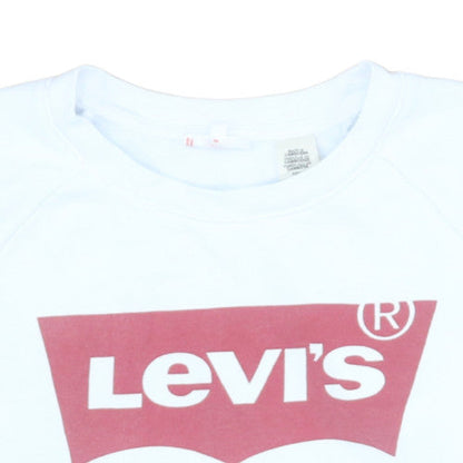 Womens UK Size S Levi's White Pullover Sweatshirt