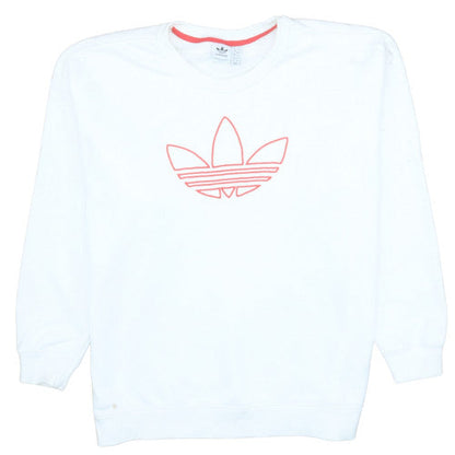 Womens UK Size 16 Adidas White Pullover Sweatshirt
