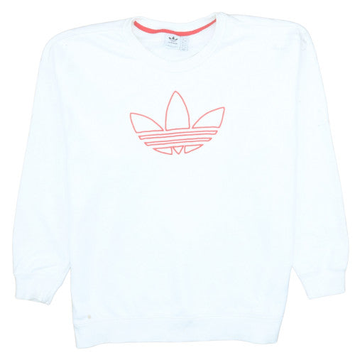 Womens UK Size 16 Adidas White Pullover Sweatshirt