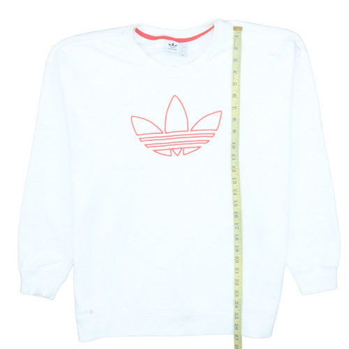 Womens UK Size 16 Adidas White Pullover Sweatshirt