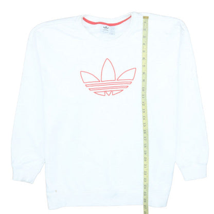 Womens UK Size 16 Adidas White Pullover Sweatshirt