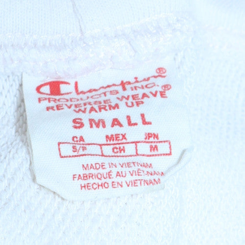 Womens UK Size S Champion White Pullover Hoodie