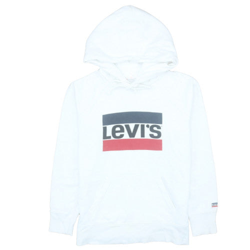 Mens UK Size S Levi's White Pullover Hoodie