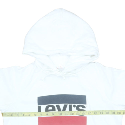 Mens UK Size S Levi's White Pullover Hoodie
