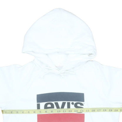 Mens UK Size S Levi's White Pullover Hoodie