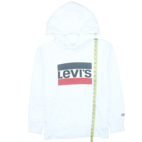 Mens UK Size S Levi's White Pullover Hoodie