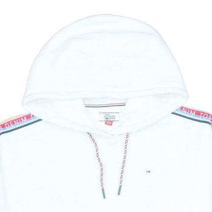 Womens UK Size M Tommy Hilfiger Denim White Pullover Hoodie